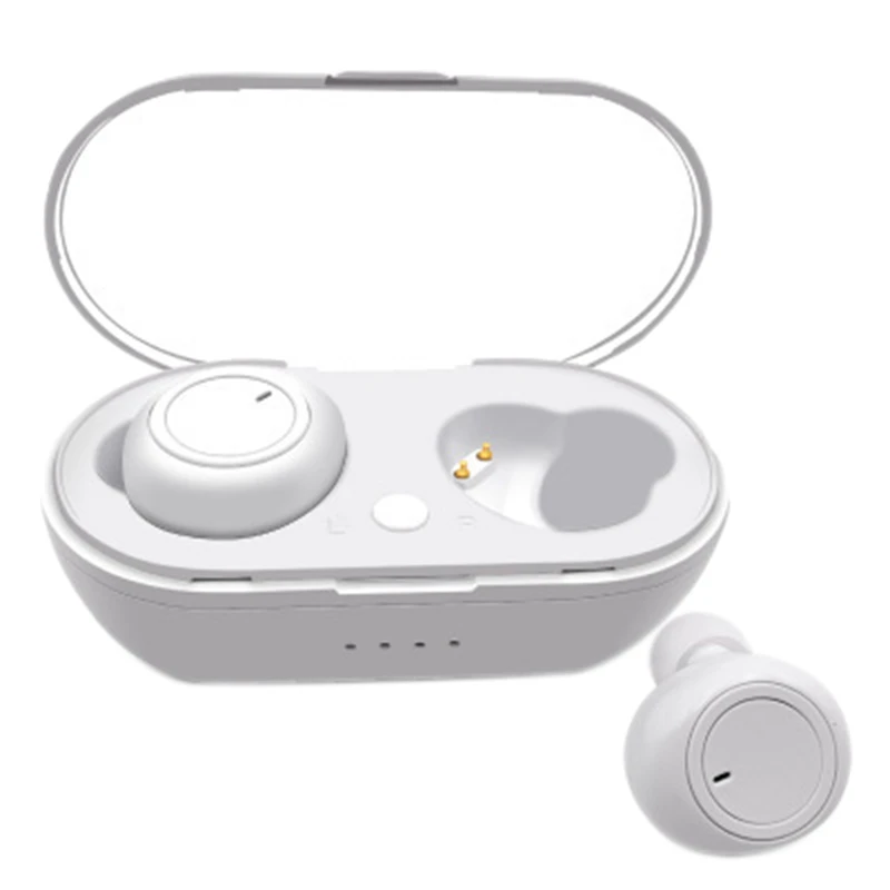 White FULL-TWS Bluetooth гарнитура стерео звук гарнитура беспроводные наушники Bluetooth 5,0 - Цвет: White