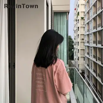 

2020 New Summer T-shirt Women Leisure Short Sleeves Loose Tops O Neck Letter Print Oversize Harajuku Style Free Shipping