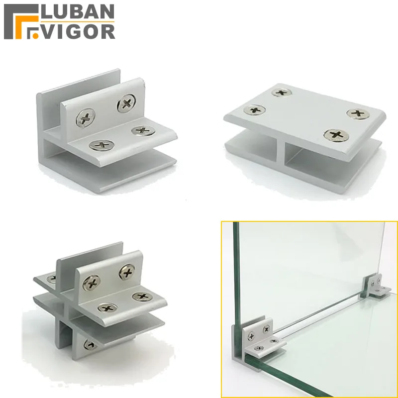 

Showcase clips/connector Buckle,for 4mm to 8mm glass/Acrylic,without drilling, assemble glass cabinet yourself,DIY hardware