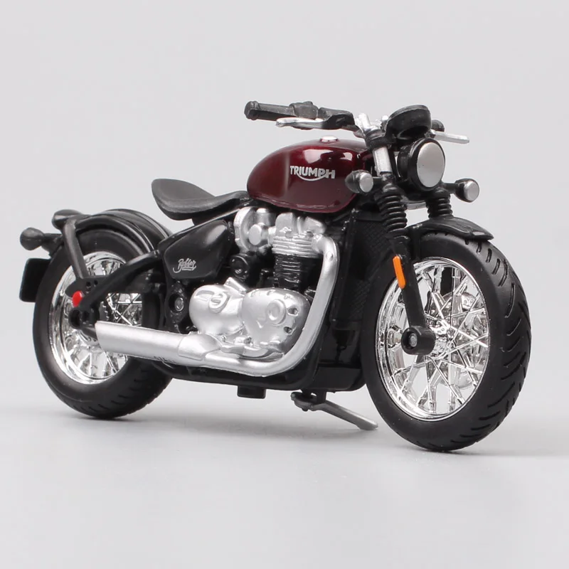 1:18 Масштаб Мини bburago Triumph Bonneville Bobber cruiser Мотоцикл Diecasts& игрушечные транспортные средства игрушка Тур велосипед подарки для коллекционных