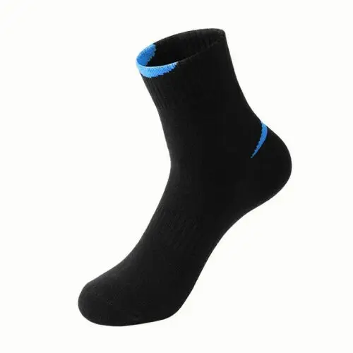 Black B 3 пар/лот = 6 шт., мужские Модные носки, черные, белые, серые хлопковые впитывающие пот однотонные спортивные мужские носки, повседневные мужские носки - Цвет: Black B