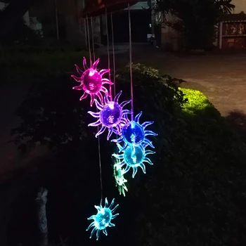 

LED Solar Windbell Light Durable Environmental Decorat Chandelier Outdoor Waterproof IP65 Chandelier Villa Garden Landscape Lamp