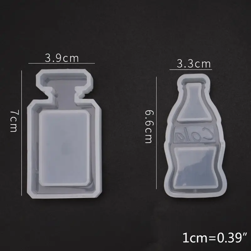 

Crystal Epoxy Resin Quicksand Mold Milk Tea Coke Perfume Bottle Silicone Mould B95F