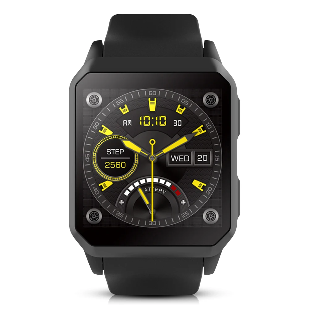 KingWear KW06 3g Smartwatch телефон Android 5,1 MTK6580 IP68 Водонепроницаемый Сидячий напоминание Удаленная камера монитор сердечного ритма