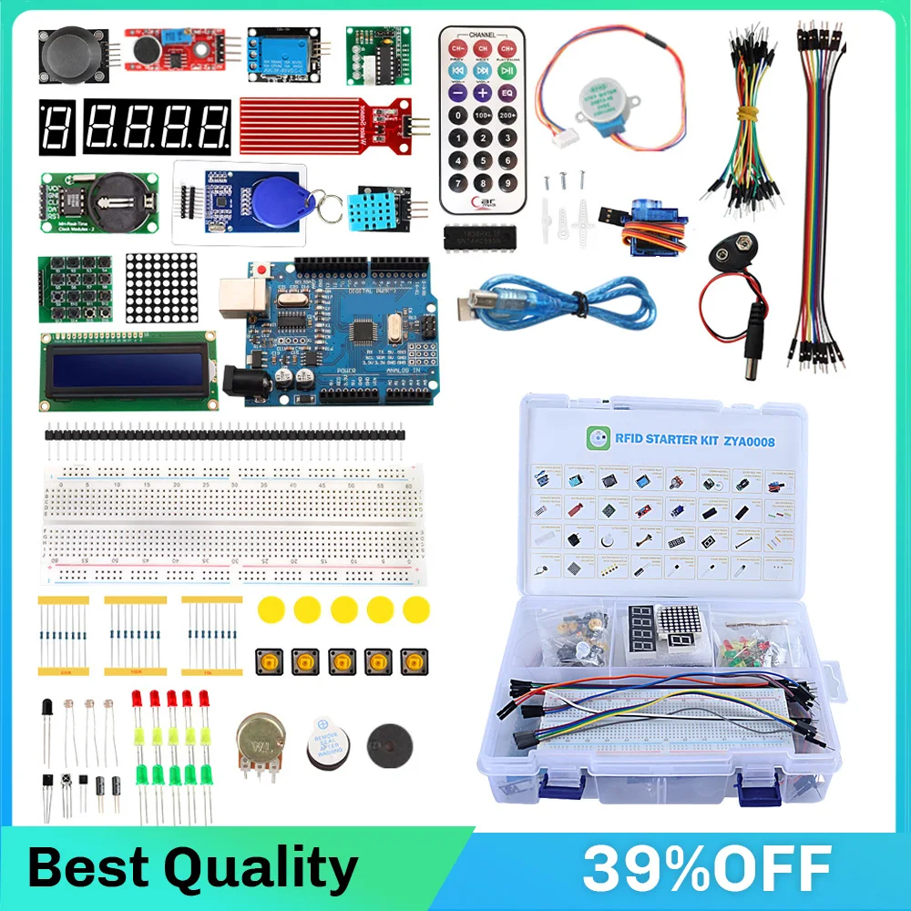 Супер стартовый набор для Arduino UNO R3 CH340G/макетная плата/сервопривод