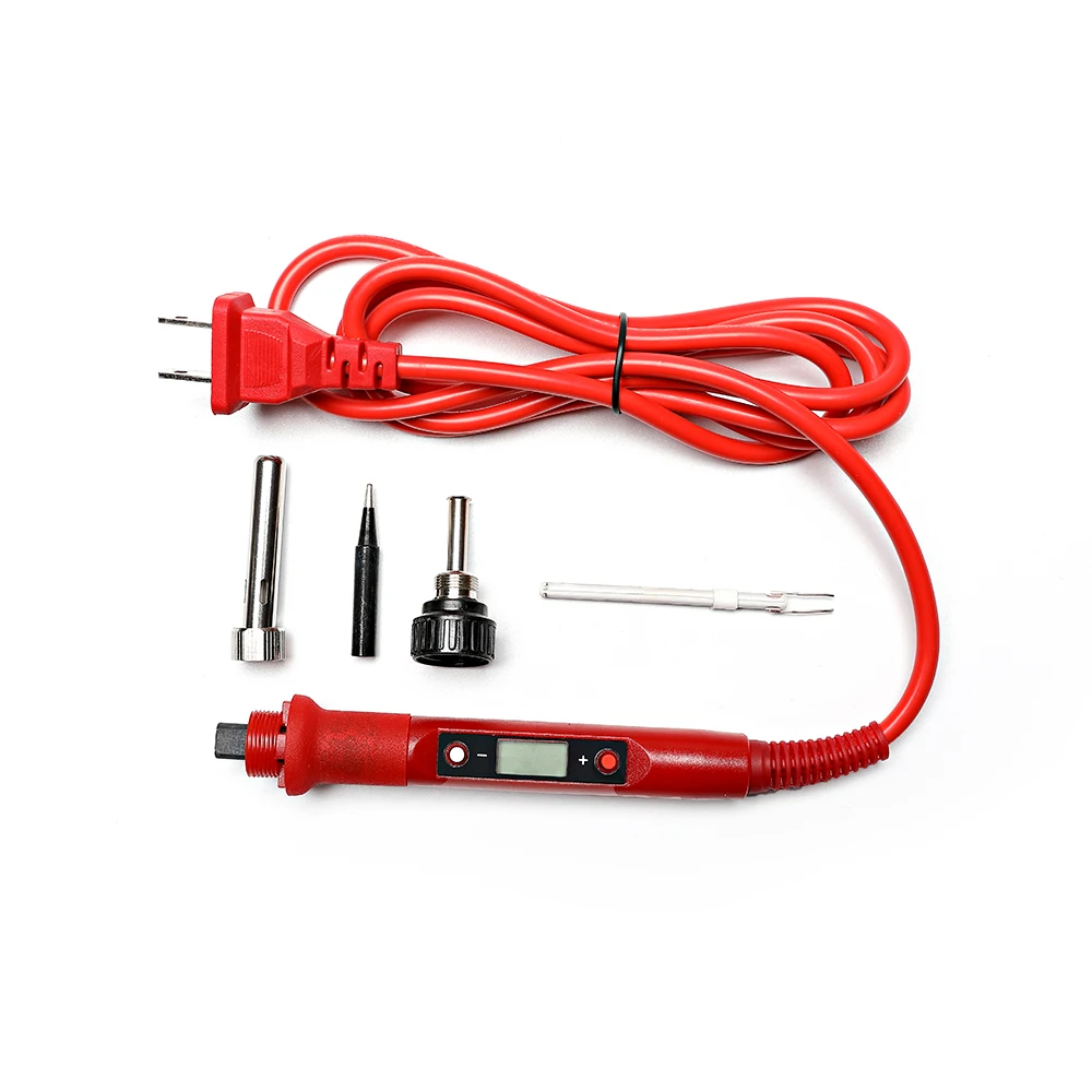80W Digital Electric Soldering Iron Kit Set Temperature Adjustable 220V 110V Welding Tool Ceramic Heater Soldering Tips Rework