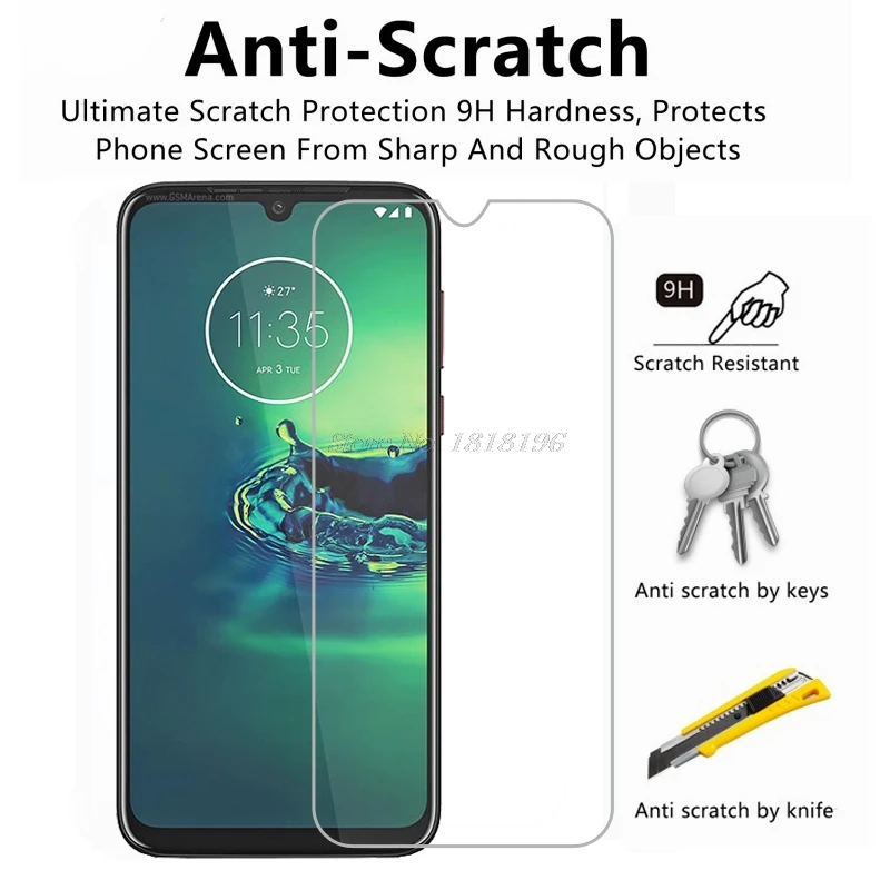 2 шт. для Motorola Moto G8 Plus Защитная пленка для экрана 9H 2.5D Премиум Закаленное стекло пленка для телефона для Motorola Moto G8 Plus Передняя пленка