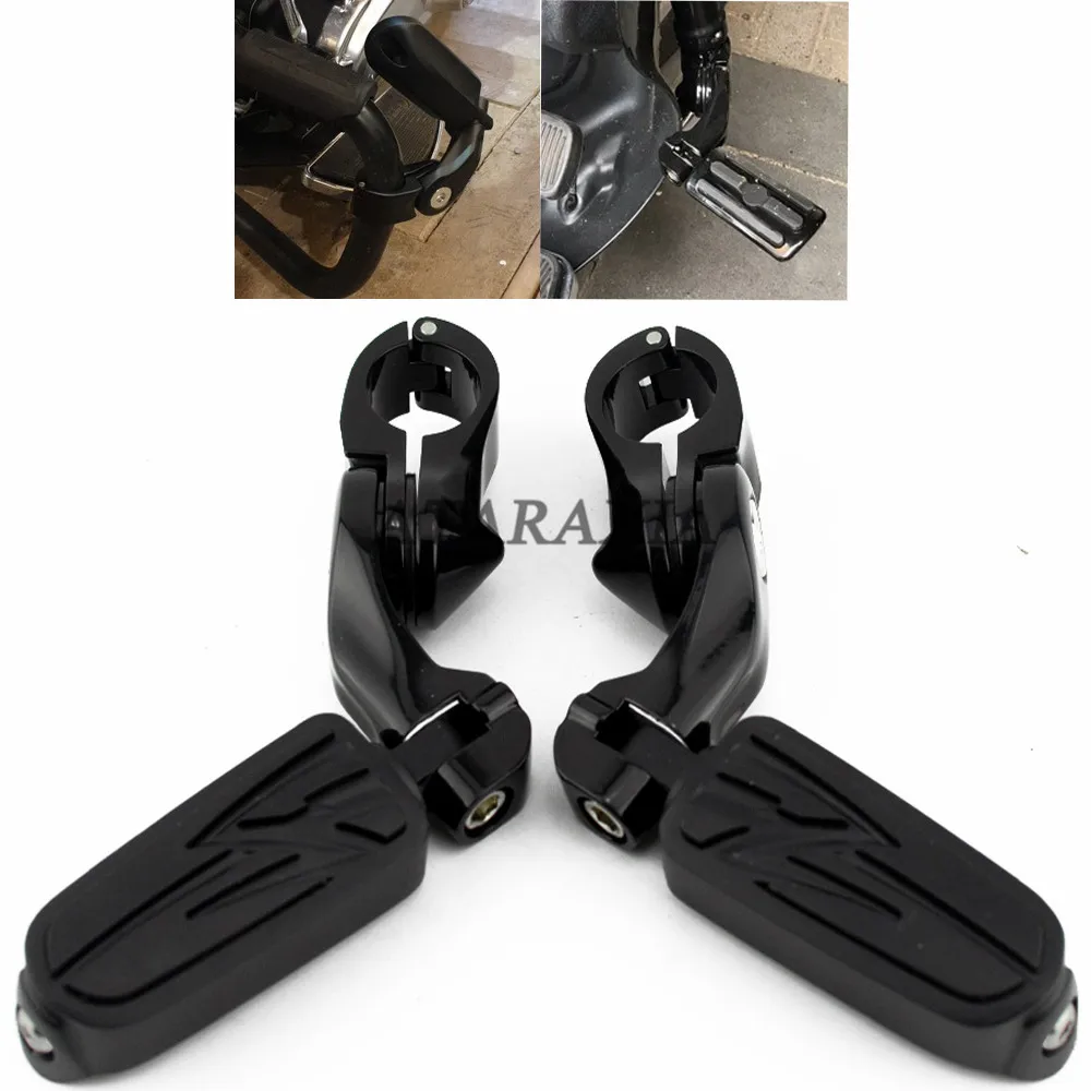 Мотоцикл 1,2" Регулируемый шоссе Подножки подножки педали для Harley Honda Touring Road King Softail Sportster Универсальный - Цвет: 1 Set