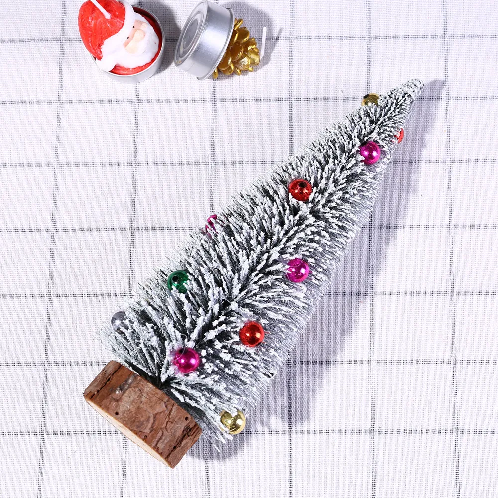 15/20/25/30 см DIY Рождественская елка небольшой сосна мини-деревья, помещен на рабочем столе домашний Декор Рождество Кукольный дом Декор 45