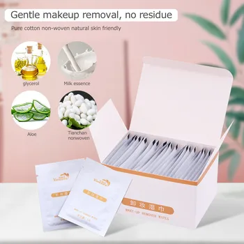 

A Box Of Antibacterial Wet Wipe Lazy Person Makeup Remover Tissue Portable Care Cleaning Home, Office, Travel Alcohol Wipes