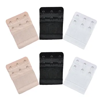 

6PCS Women Bra Extenders Adjustable 3 Hooks Lingerie Strap Extension Buckle Soft Elastic Bras Bralette Extender Hook Accessories