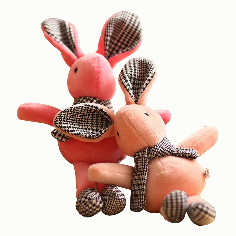 10 шт./лот Мини кролик плюшевый Toyss для кукол Bayby брелок милый кролик плюшевая игрушка кролик маленький кулон корейский шарф "Кролик"