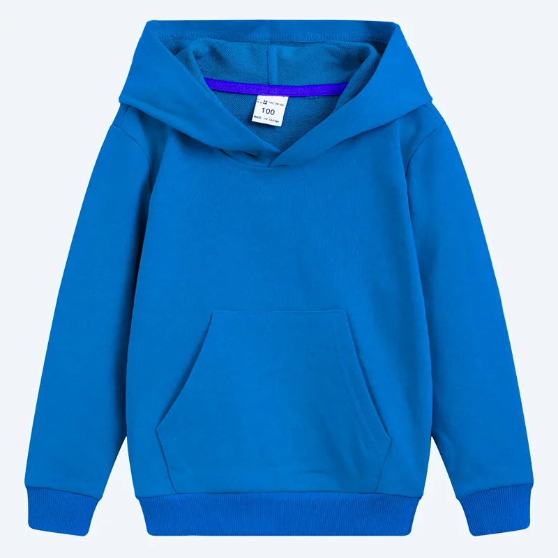 DE PEACH Autumn Winter Cotton Kids Girls Boys Hoodies Outerwear Teenager Children Hooded Pullover S