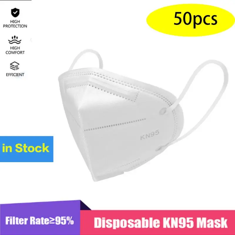 

50/100pcs Pm2.5 N95 Dust Mask 3 Layers Filter Respirator Face Mask KN95 Mask Filter N95 Mask As FFP2 Ffp3 fpp3 FPP2 KF94
