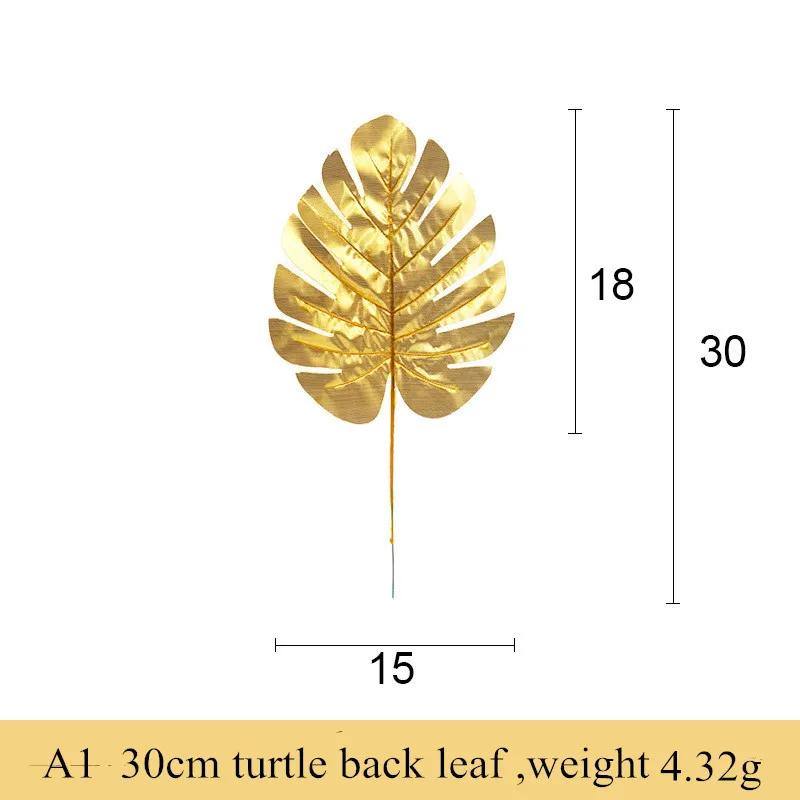 Золотые искусственные монстеры, пальмы, кленовые листья, украшение для дома и сада, свадебные фотографии, аксессуары для цветочной композиции