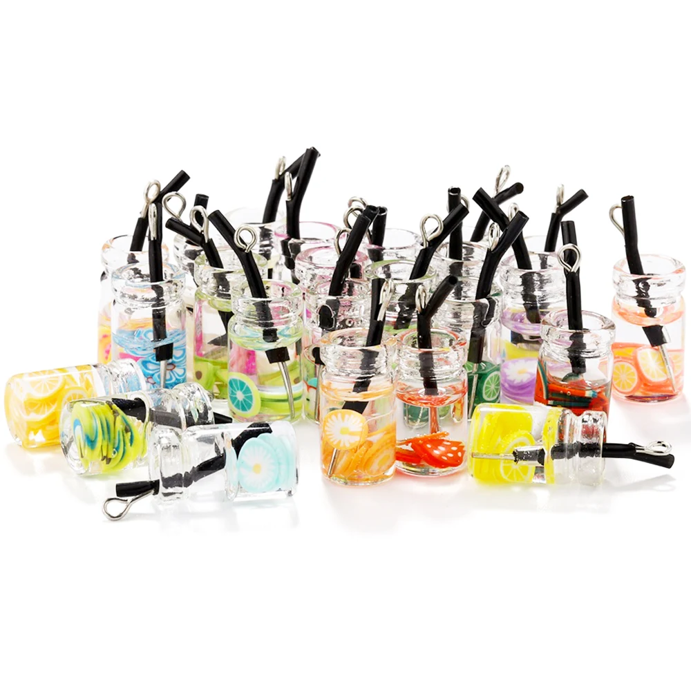 10pcs Charms Fruit Orange Apple Strawberry Lemon Juice Pendant Crafts Making Findings Handmade Jewelry DIY for Earrings Necklace | Украшения