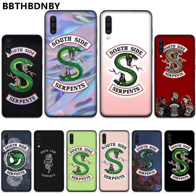 Американский TV Riverdale South Side Serpents черный чехол для телефона Корпус Samsung S6 S7 edge S8 S9 S10 e