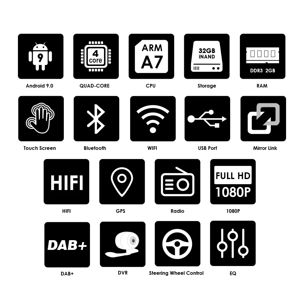 Cheap Android 9.0 Car Multimedia GPS Navigation 1024*600 4 Core for VW Volkswagen Skoda POLO GOLF 5 6 PASSAT JETTA TIGUAN TOURAN Caddy 5
