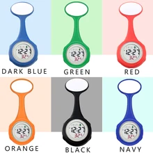 Силиконовый карман цифровые часы для медсестер кулон Врачи Медсестры застежка Портативный кварцевые ФОБ часы для студентов супе будильник