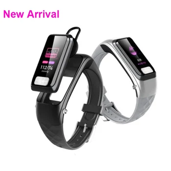 

Large display bluetooth earphone bracelet new smart band watch fitness tracker smart watch blood pressure smart bracelet ECG PPG