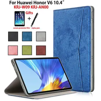 

For Huawei Honor ViewPad 6 V6 10.4 inch Case Cover KRJ-W09 KRJ-AN00 Funda Tablet Soft Silicone PU Leather Stand Shell +Gift