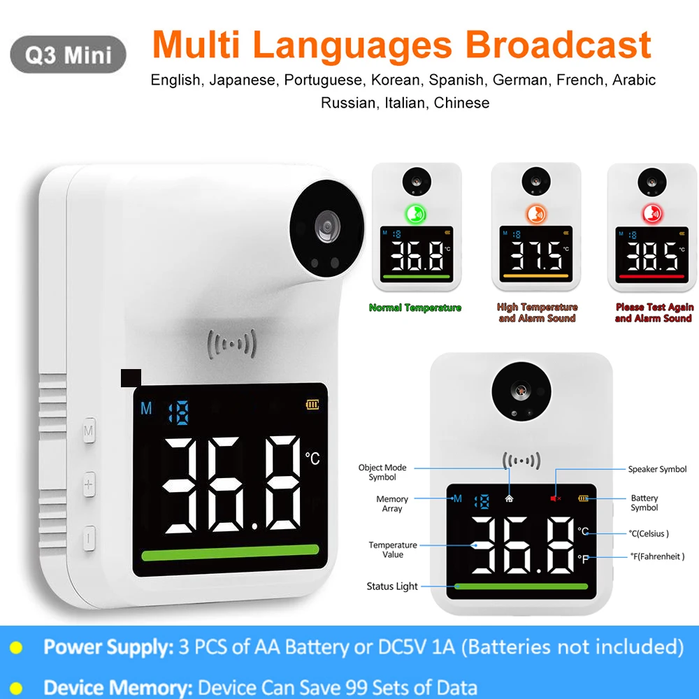 2021 цифровой электронный термометр с большим ЖК-дисплеем точный и безопасный
