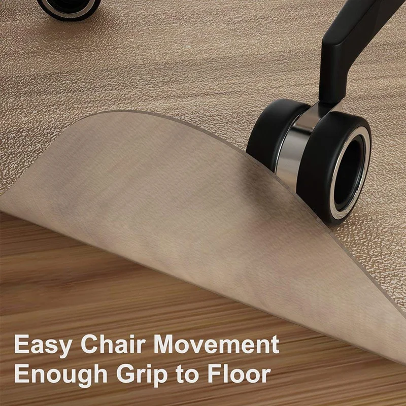 Chair Mat Pvc,Computer Chair Cushion Durable Protection Pad Carpet Non-Slip Swivel Cushion-90Cm Round-1.5Mm
