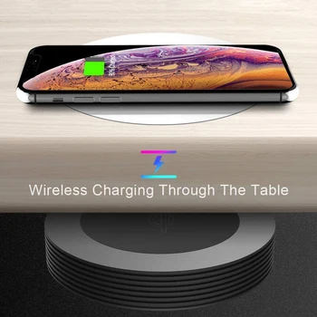 

Remote Hided Wireless Charger Pad Phone Fast Charging for iPhone Xs Max Samsung Galaxy Note8/S9 Qi Chargers
