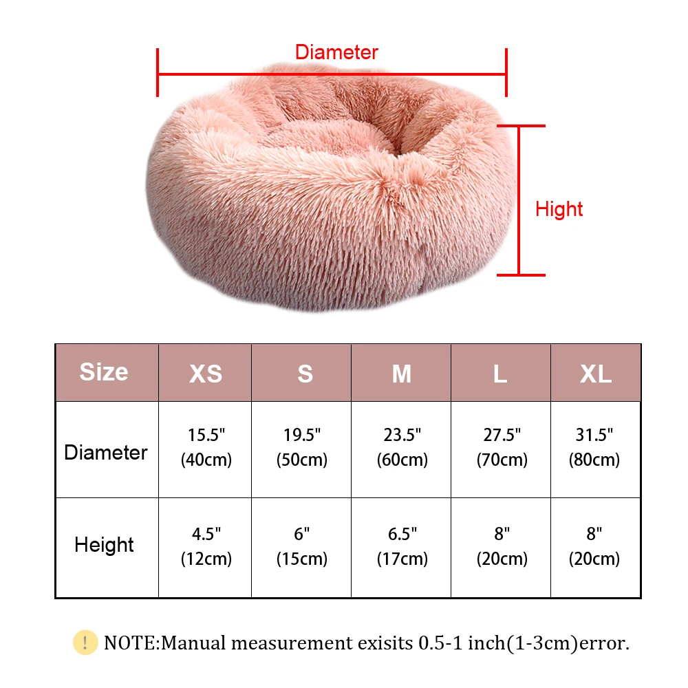 Fluffy Calming Dog Bed Long Plush Donut Pet Bed Hondenmand Round Orthopedic Lounger Sleeping Bag Kennel Cat Puppy Sofa Bed House Fluffy Calming Dog Bed Long Plush Donut Pet Bed Hondenmand Round Orthopedic Lounger Sleeping Bag Kennel Cat Puppy Sofa Bed House