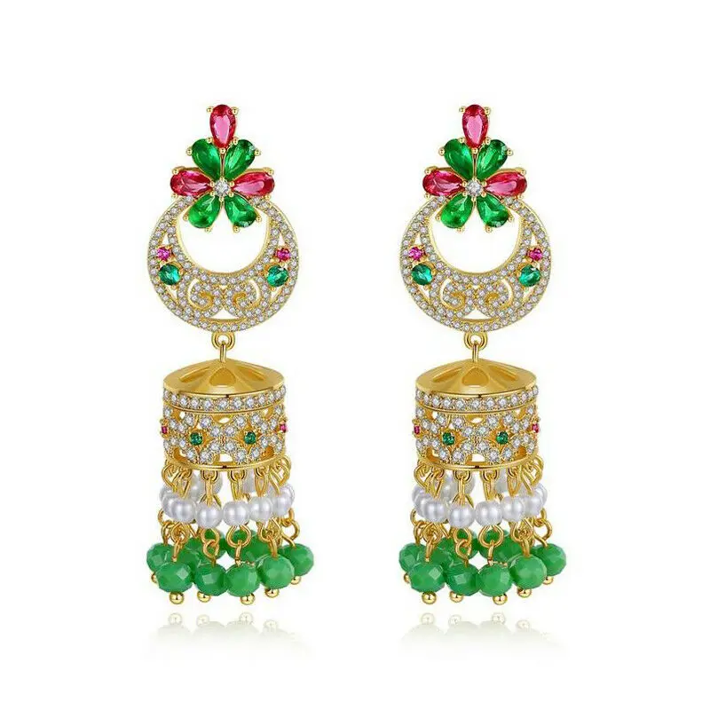 Indian Bollywood Jhumka Jhumki Drop Earrings Gypsy Fashion Jewelry Aaa