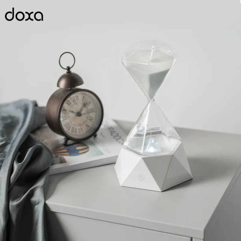 

LED Night Light Creative Diamond Hourglass Bedside Lamps GY324 Colorful USB Charging Timing Lights For Home Decor Holiday Gifts