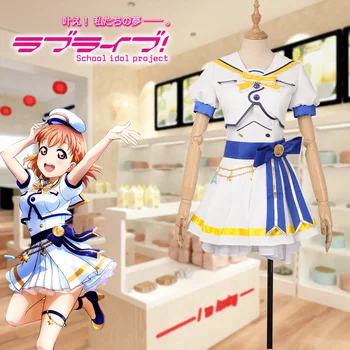 

LoveLive!SunShine!!Aqours 6th Anniversary Takami Chika Cosplay Costume Custom Girl Women Dress Coat Stage COS Hairpin Leggings