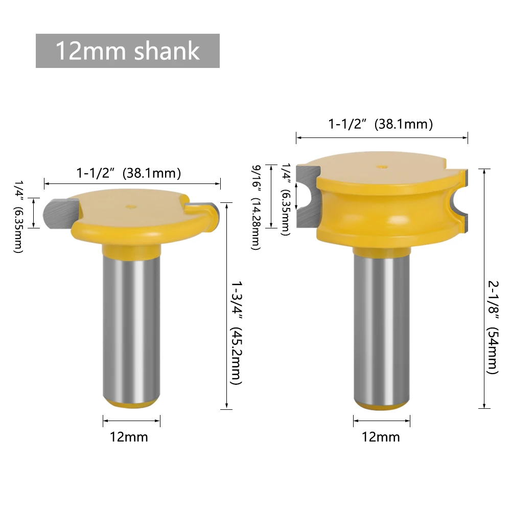LAVIE 2-teiliges 12-mm-1/2-Zoll-Schaftfräser-Set für Kanu-Flöten und Perlen, Holzfräser, Fräser-Bits 03011 – Detail 3
