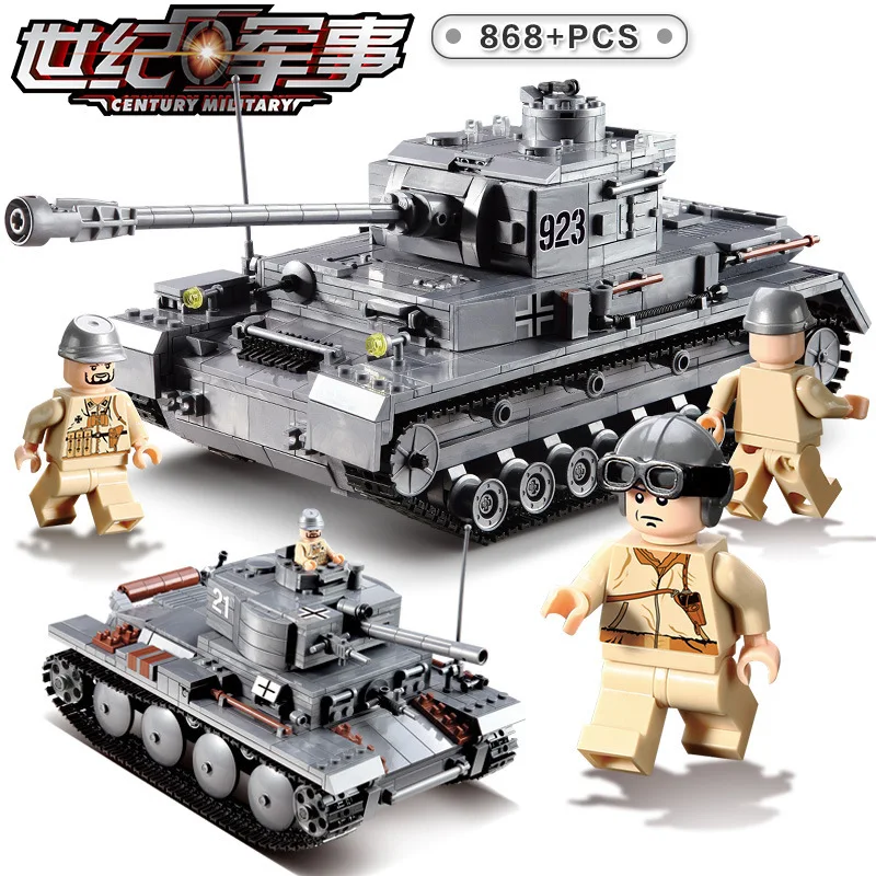 

KAZI 82011 Germany Tiger-type Tanks Military Model Boy Educational Toy Assembled CHILDREN'S Building Blocks Gift Box