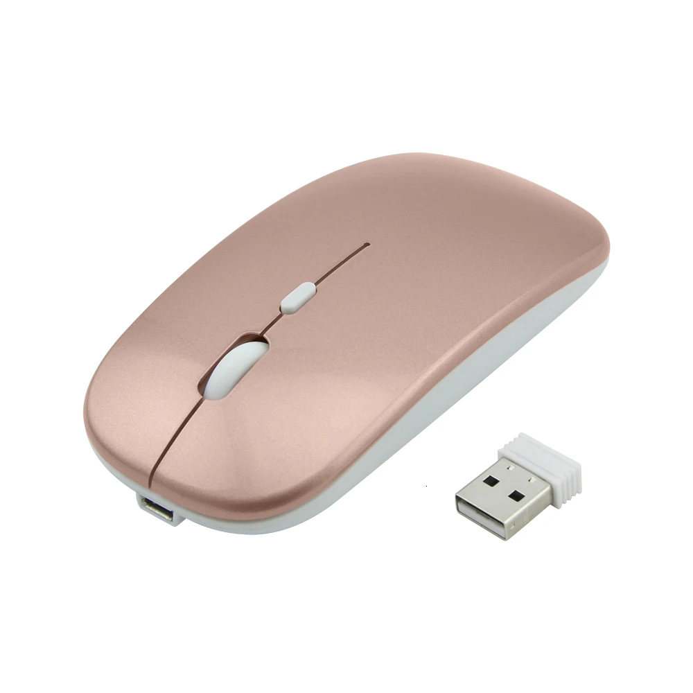 CHYI Bluetooth 5,0+ 2,4G Беспроводная игровая мышь перезаряжаемая Бесшумная Двухрежимная компьютерная мышь ультра тонкие мыши для ноутбука