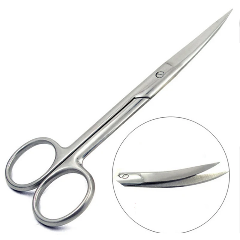 14CM Stainless Steel Straight/Elbow scissors First Aid Kit Accessories Gauze/Adhesive Tape Scissors Outdoor Survival Tool