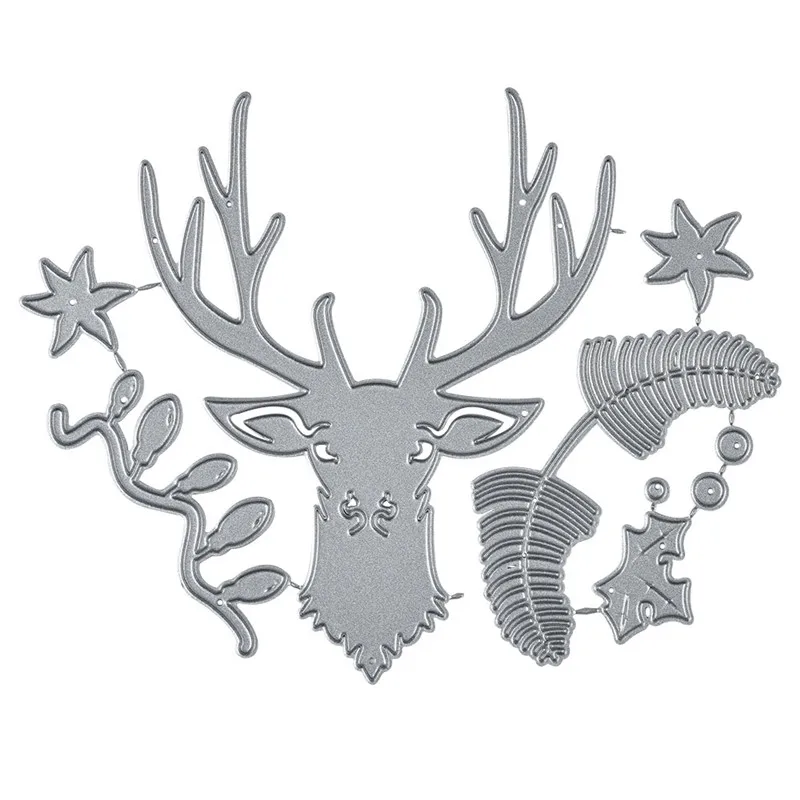 GJCrafts Decoration Deer металлические режущие штампы для рукоделия, штампы для скрапбукинга, тиснения, трафареты, режущие штампы для животных