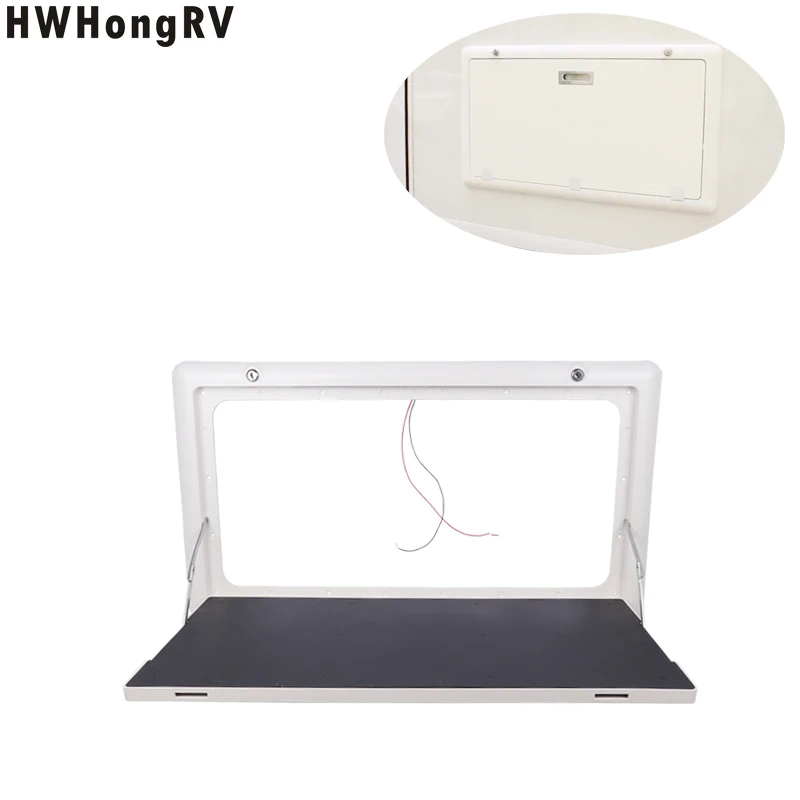 

Outdoor Folding Dining Table with LED Made by Aluminum Alloy and Plastic Used for Campervan or RV