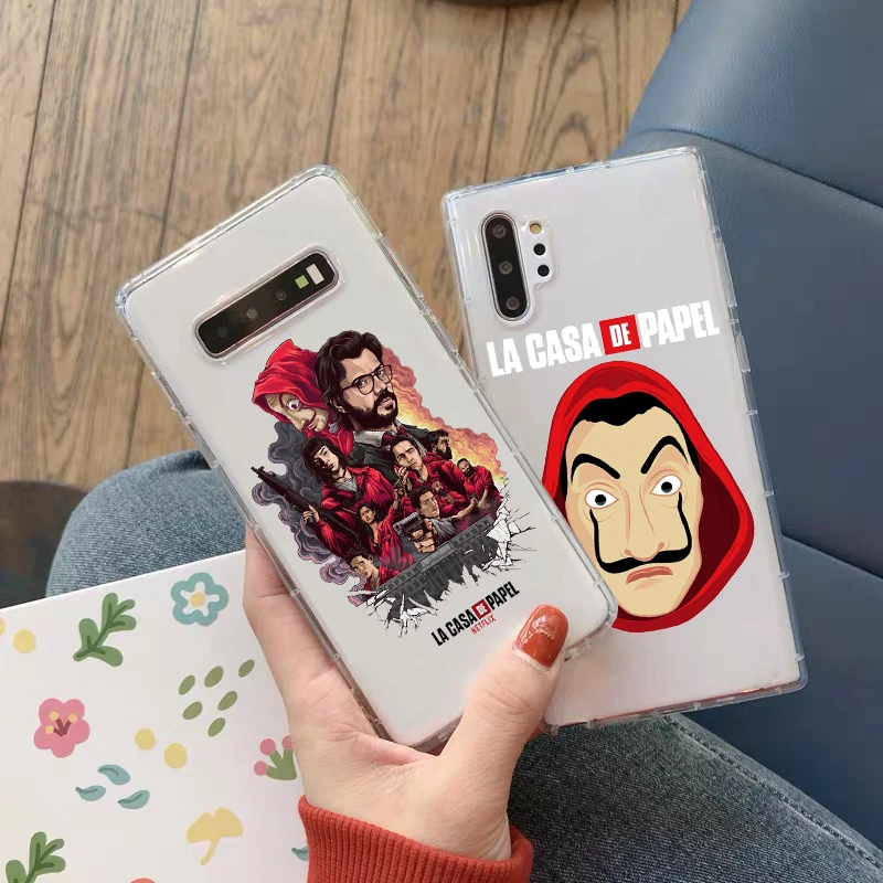 NEW Spain TV Money Heist House Paper TPU soft phone case for Samsung Galaxy M10 M20 Note8 Note9 S6 S7 S8 S9 S10 Lite cover | Мобильные
