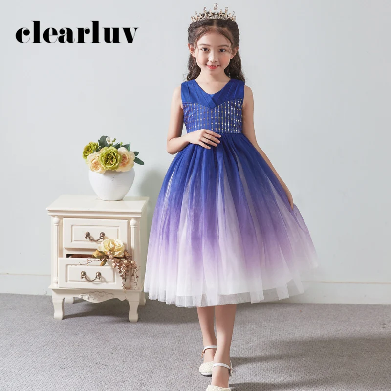 dark blue flower girl dresses