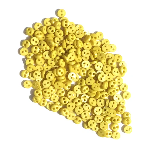 Yellow 6(упаковка 100) Мини-кнопки 4 мм круглые крошечные Кнопки скрапбукинг украшения детской ткани - Цвет: Yellow