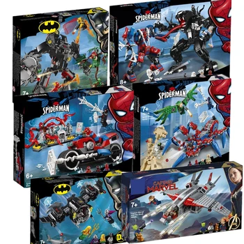 

New SpiderMan Batman Super Heroes 76113 76114 76115 76119 Building Blocks Brick Toys For Children