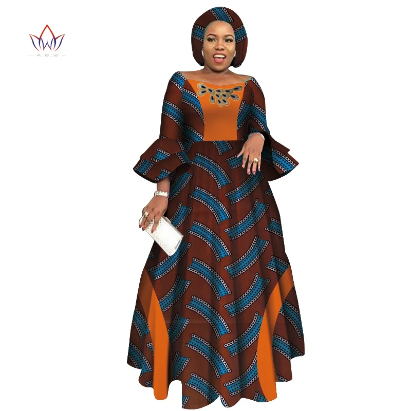 Платья с длинным рукавом для женщин, вечерние, свадебные, повседневные, дата, Дашики, африканские женские платья, африканские платья для женщин WY3819 - Цвет: 11