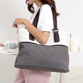 

KVKY canvas shoulder bag women shoulder crossbody bags 2019 casual handbag laides fashion bag tote women's bag