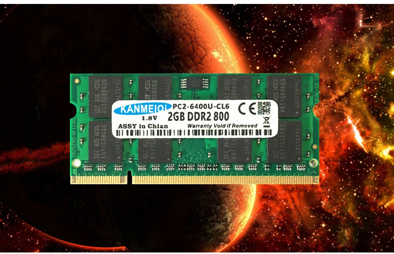 Kanmeiqi оперативная память DDR2 2 Гб PC2-6400u 667/800 МГц памяти ноутбука Тетрадь somidd 1,8 v