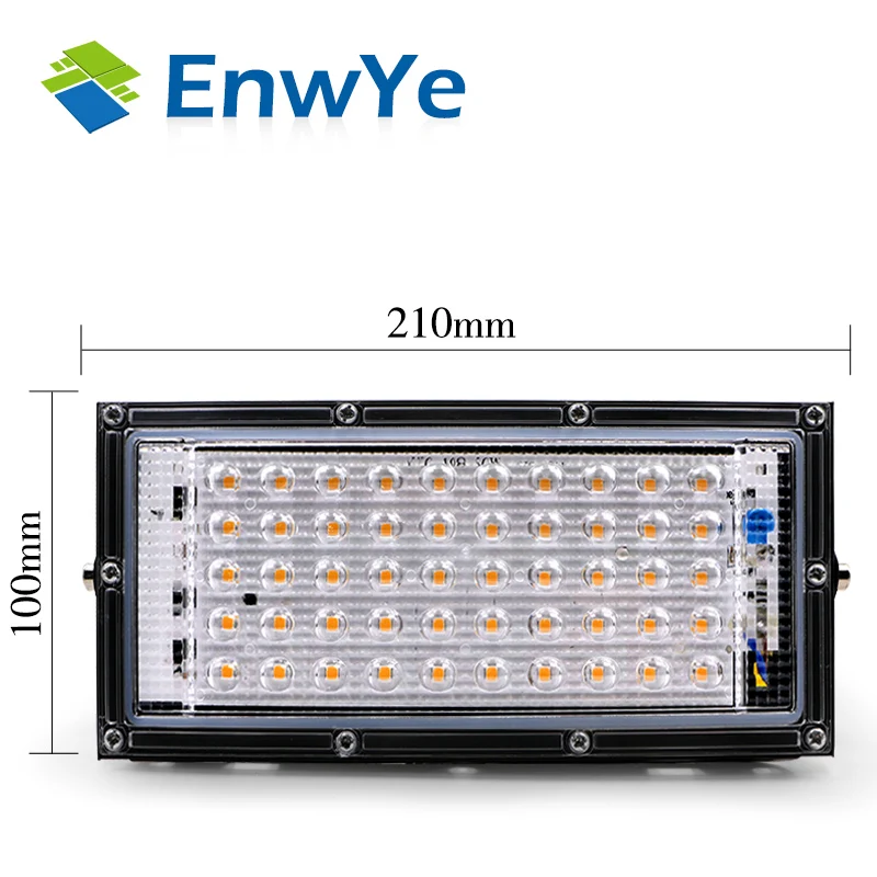 EnwYe 50 Вт ландшафтное освещение Светодиодный прожектор ЕС штекер прожектор AC 220 В 240 в наружный теплый белый/холодный белый Светодиодный прожектор