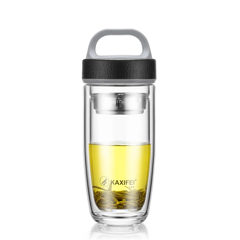 Curge BPA Free tea Infuser спортивная бутылка стеклянная бутылка для туристического похода портативный лагерь для восхождений бутылки - Цвет: K926-black