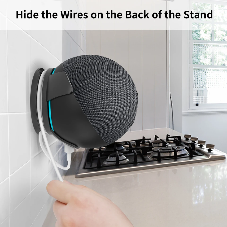 Supporto Parete Per Amazon Echo Spot - Salvaspazio Con Gestione Cavi Integrata - Foto 14