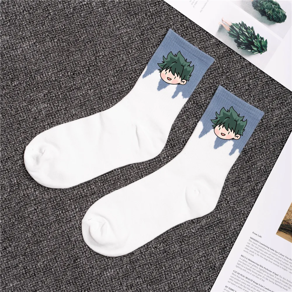 My Hero Academia Crew Man Socks Anime Men Sock Casual Cotton Sox Standard Japanese Autumn Winter Classic Adult Calcetines Hombre