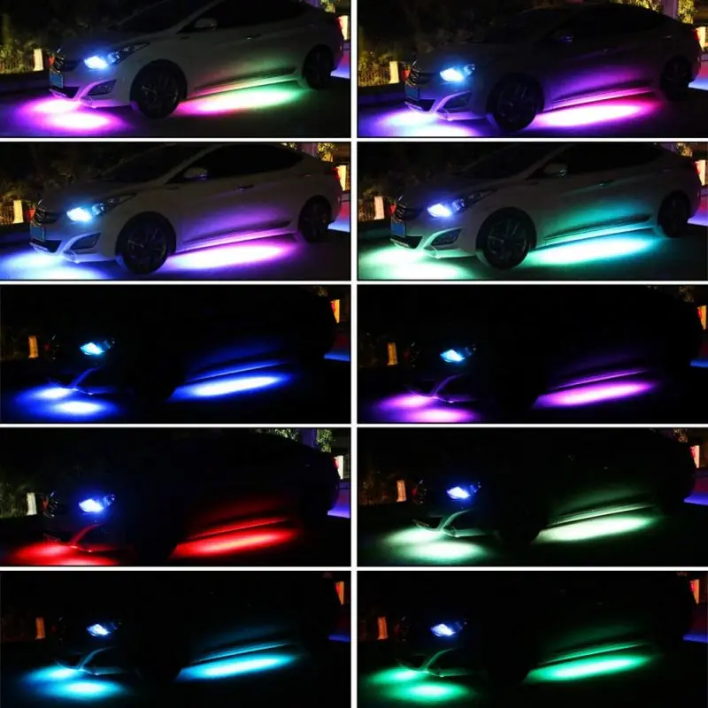 1 шт. 12 В гибкий ленточный светильник ing RGB декоративная атмосфера под лампой шасси автомобиля днище система светильник